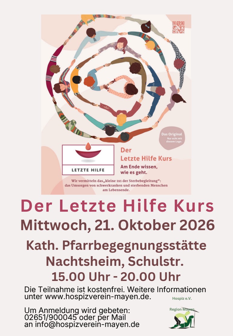 Letzte Hilfe Kurs am 21.10.2026 in Nachtsheim